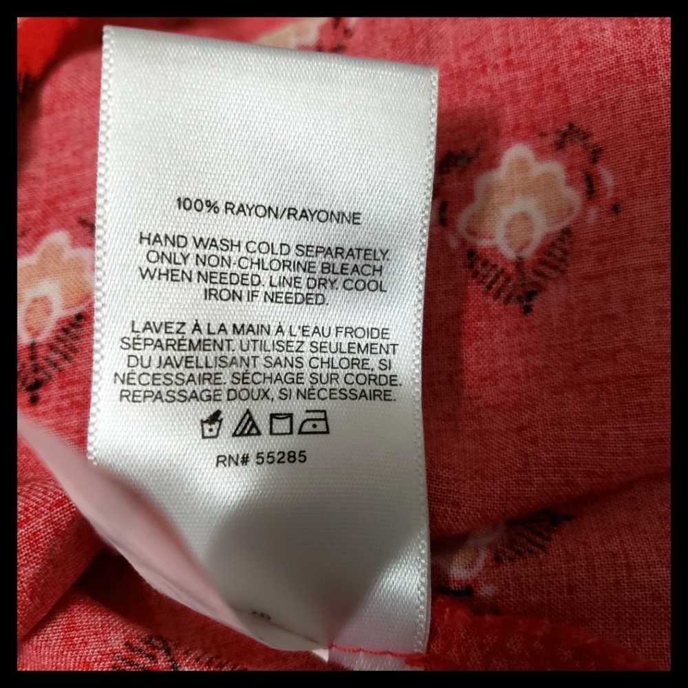 EXPRESS:Size:SP/ Red floral Mini Dress - Picture 5 of 5